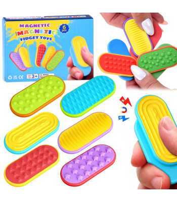 Magnetiniai sensoriniai antistresiniai stumdikliai Fidget Toys, 6 vnt. ZA6422