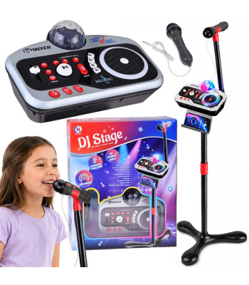 Vaikiška DJ konsolė su mikrofonu, disko rutuliu, karaoke ir Bluetooth, IN0196