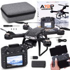 Dronas su HD kamera, ekranu valdomu pultu, kliūčių apėjimu ir dėklu A19P RC0774