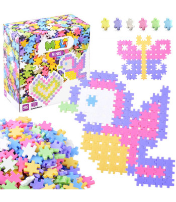 Vafliniai konstruktoriai Meli Minis Pastel 400 dalių ZA4483
