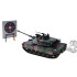 Nuotoliniu būdu valdomas RC tankas su dūmais, garsu ir šviesomis, Abrams M1A1 RC0770, 45 × 16,5 × 18 cm