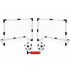 Futbolo vartų rinkinys vaikams su 2 vartais, 2 kamuoliais ir pompa, SP0886, 95 × 70 × 48 cm