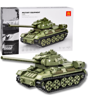 Techninių kaladėlių rinkinys tankui T-34-85, lenkiškas modelis, 604 elementai, 604ele ZA5675
