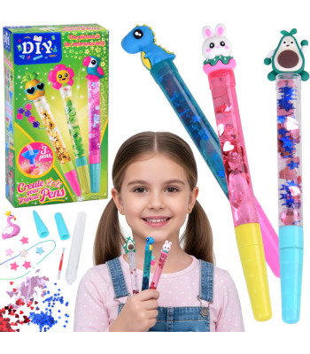 Kūrybinis DIY rinkinys rašikliams dekoruoti, 3 vnt., ZA6146