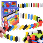 Spalvotas domino vaikams, 100 elementų, edukacinis žaislas ZA6290, 3 x 1,5 x 1 cm