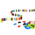 Spalvotas domino vaikams, 100 elementų, edukacinis žaislas ZA6290, 3 x 1,5 x 1 cm