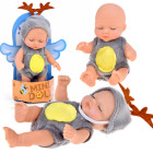 Mini lėlė-kūdikis elniuko kostiumu su judančiomis rankomis, kojomis ir galva, 11 cm, ZA6454