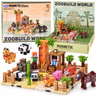 Magnetinis konstruktorius ZOO – kubeliai ir pikseliai, 247 elementai, ZA6379