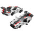 Techninių kaladėlių rinkinys – baltas supersportinis automobilis su spoileriu, BIAŁY VIPER, 419 elementų, ZA5784