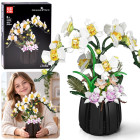 Konstruktoriaus kaladėlių rinkinys „Orchidėja vazone“ – 1014+ elementų, ZA6378