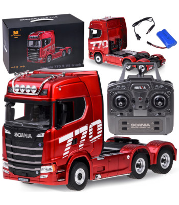Nuotoliniu būdu valdoma licencijuota sunkvežimio replika su pulteliu, Scania 770 S V8, 1:18, RC0788