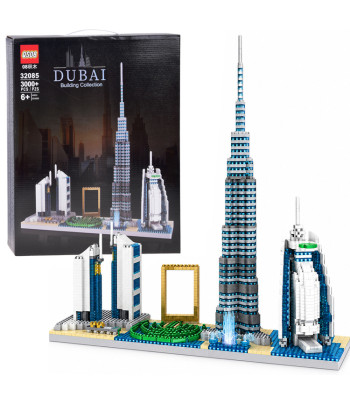 Konstrukciniai blokeliai „Dubajaus panorama“ – garsūs miesto pastatai ZA6269 3000+ele