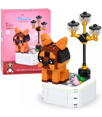 Techninis konstruktorius „Šuniukai ant pagrindo“ – Bullmastiff, ZA6620 G, 199 elementai