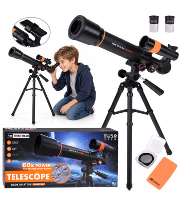 Astronominis teleskopas vaikams su metaliniu stovu LUNETA ZA6300 18x 60x