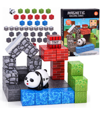 Magnetiniai konstravimo kubeliai PANDA – kubeliai ir pikseliai, 41 elementas, ZA6604