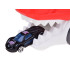 Sulankstomas automobilis-dinozauras 2 viename su garažu, paleidimo mechanizmu, kelio ženklais ir inerciniais automobiliais ZA6616