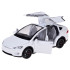 Baltas metalinis pulteliu valdomas automobilis su LED žibintais ir dūmų efektu – Tesla Model X RC0772, 1:22