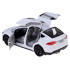 Baltas metalinis pulteliu valdomas automobilis su LED žibintais ir dūmų efektu – Tesla Model X RC0772, 1:22