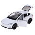 Baltas metalinis pulteliu valdomas automobilis su LED žibintais ir dūmų efektu – Tesla Model X RC0772, 1:22