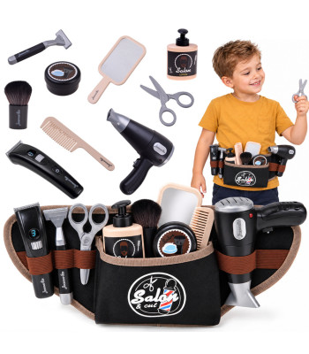 Vaikiškas kirpėjo ir barbero rinkinys su diržu bei priedais, ZA6217