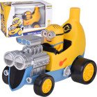 Žaislinis minionas bananiniame automobilyje su šviesomis, garsais ir vibracija ZA5941
