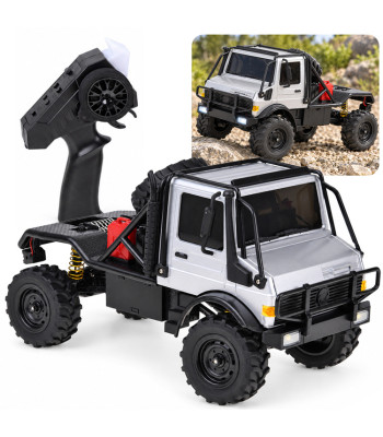 Nuotoliniu būdu valdomas visureigis, 4WD, LED, sidabrinis, U4000 MN-333, 1:18