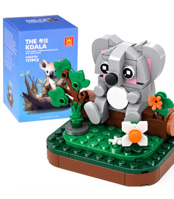 Techninis konstruktorius „Laukiniai sausumos gyvūnai“ – koala, 117 dalių, ZA5852 B