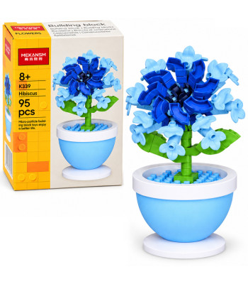 Konstravimo kaladėlių rinkinys – mini hibiskas vazone, 95 elementai, ZA6289 E