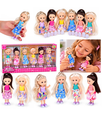 Mini lėlės žaidimams, 6 vnt., ZA4755, 12 cm