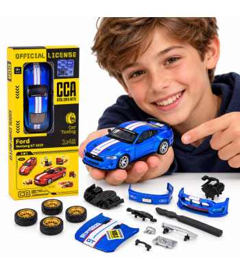 Licencijuotas metalinis automobilio modelis „Ford Mustang GT“, tiuningo rinkinys, 2018 m., 1:42, ZA6457