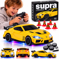 Nuotoliniu būdu valdomas Toyota Supra Drift automobilis, 4x4, LED, RC0803, 1:43