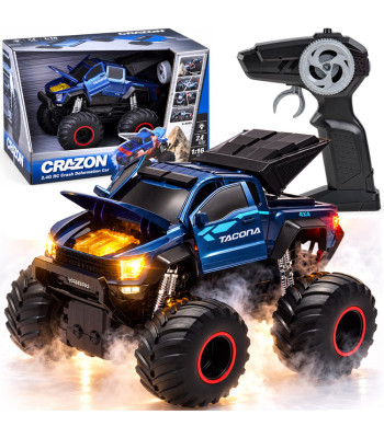 Nuotoliniu būdu valdomas Crazon 4x4 monster truck su dūmų efektu, 1:16, RC0785