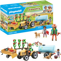 Playmobil Country ūkio rinkinys su traktoriumi, priekaba, cisterna ir figūrėlėmis, ZA6737, 117 elementų
