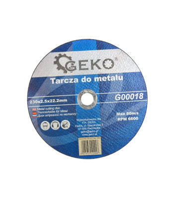 Metalo pjovimo diskas GEKO (25/50/100) 230x2,5x22,2