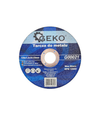 Metalo pjovimo diskas GEKO (10/50/400) 125x1,2