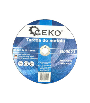 Metalo pjovimo diskas GEKO, 230x2,0 (25/50/100)