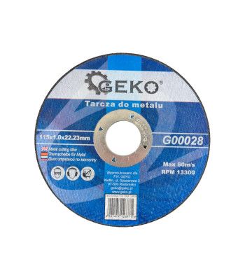 Metalo pjovimo diskas GEKO (25/100/400) 115x1.0
