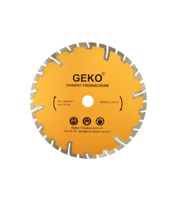 Deimantinis segmentinis giluminio pjovimo diskas GEKO (25), 230 mm
