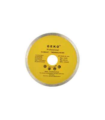 Deimantinis ištisinio pjovimo diskas GEKO 115 mm (100/200)