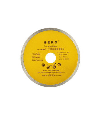 Deimantinis pjovimo diskas GEKO, ištisinio profilio – 125 mm
