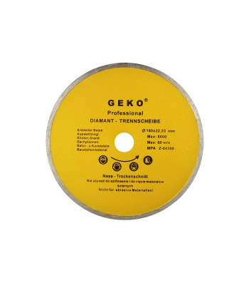 Deimantinis ištisinis pjovimo diskas GEKO(50), 180mmx22,23