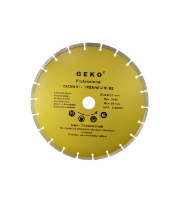 Segmentinis deimantinis pjovimo diskas GEKO, 300x8x32mm