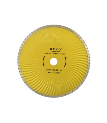 Deimantinis turbo pjovimo diskas GEKO turbo plus (25), 230 mm