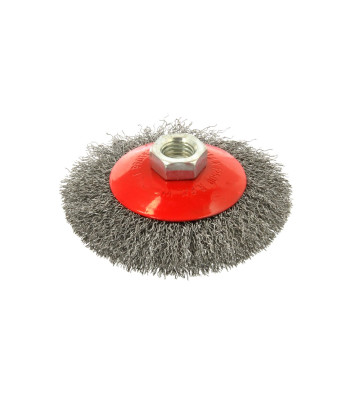Šoninis besisukantis vielinis šepetys, gofruota plieninė viela 100mm M14 (60)