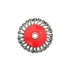 Šoninis pintas vielinis šepetys M14, 125 mm