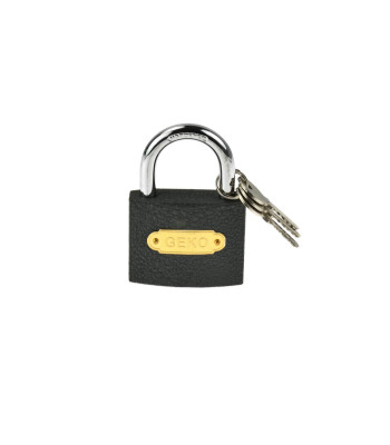 Sidabriškai pilka ketaus pakabinama spyna GEKO (60/6), 63 mm