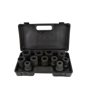Smūginių galvučių komplektas 1" veržliarakčiui, 11 vnt., 17–41mm (3)