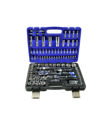 Galvučių ir TORX antgalių rinkinys CRV GEKO(3), 108 dalių, 1/2" ir 1/4"