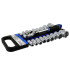 GEKO lizdinių raktų komplektas su terkšle, 19 dalių, Cr-V, 8–32 mm, 1/2″