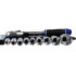 GEKO lizdinių raktų komplektas su terkšle, 19 dalių, Cr-V, 8–32 mm, 1/2″
